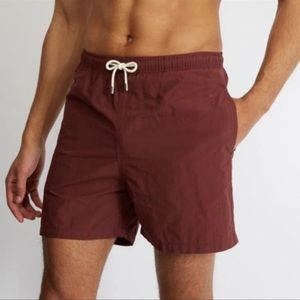Solid & Striped Burgundy The Classic Swim Trunks size Large